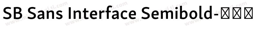 SB Sans Interface Semibold字体转换